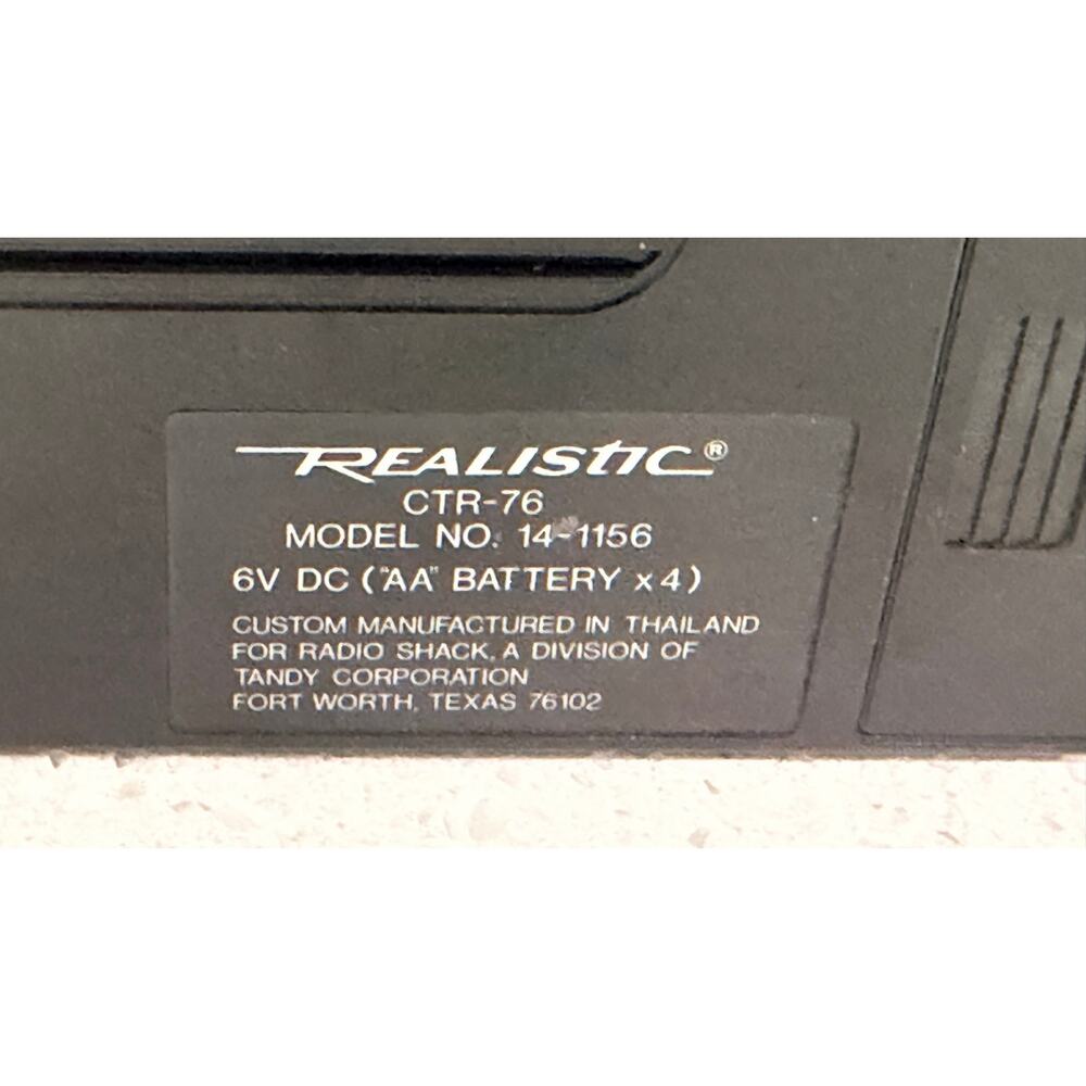 Vintage Realistic CTR-76 Cassette Recorder 14-1156 w/ AC Adapter and Manual - Picture 6 of 8